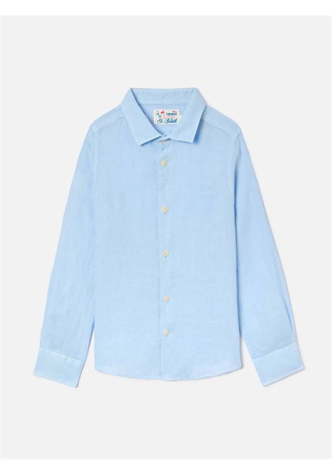 Camicia in lino SAINT BARTH | AGN0001 AGNES00555L LINEN 31 LIGHT BLUE